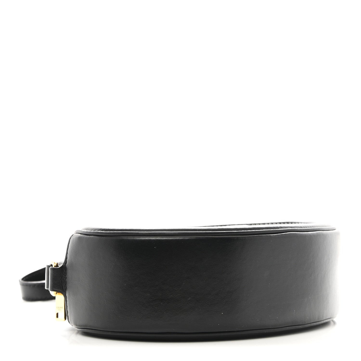 Celine Smooth Calfskin Cuir Triomphe Oval Bag Black 4 of 9
