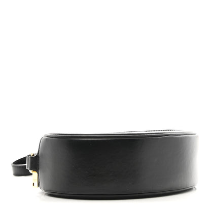 Celine Smooth Calfskin Cuir Triomphe Oval Bag Black 4 of 9
