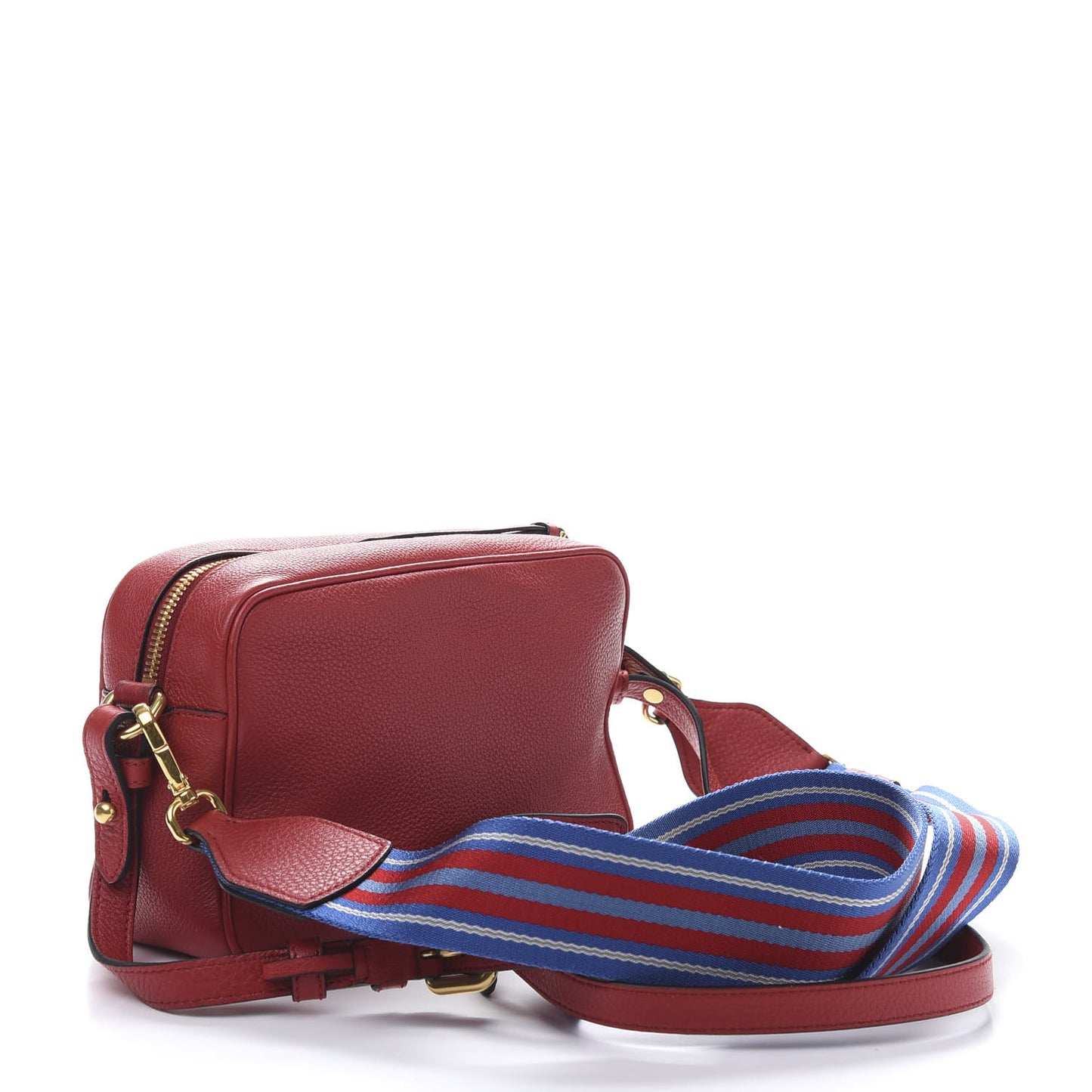 Vitello Daino Camera Crossbody Rosso