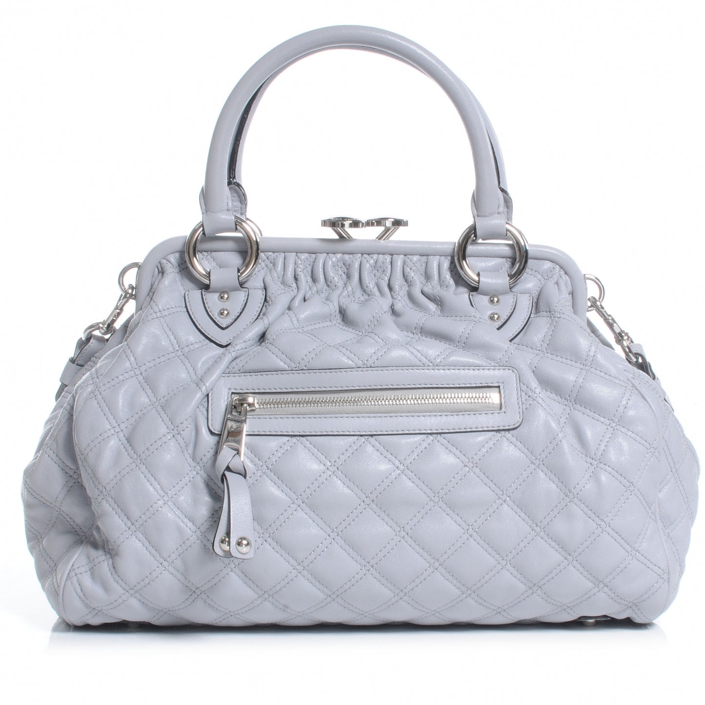Quilted Leather Stam Grey