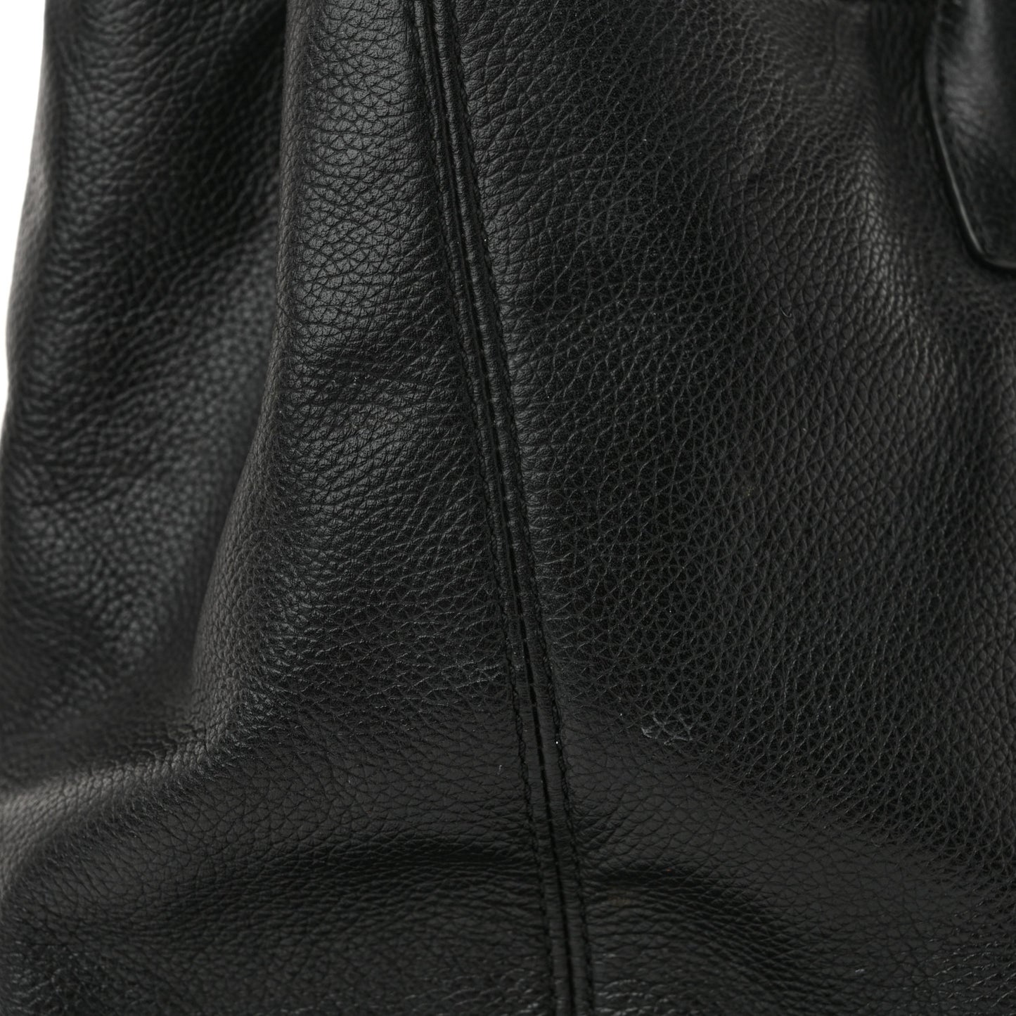 Calfskin Cerf Executive Shopper Tote Black