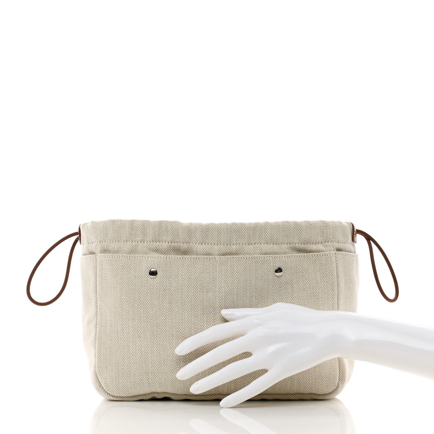 Hermes Canvas Barenia Fourbi 25 MM Pouch Naturel Fauve 2 of 8
