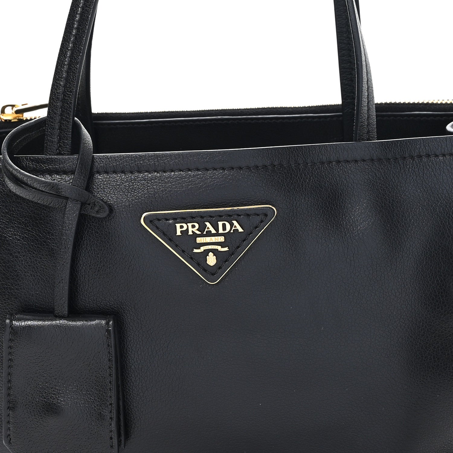 Prada Glace Calfskin Tote Black 8 of 10
