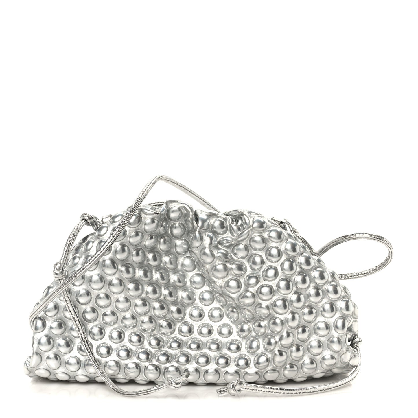 Metallic Fabric Bubble Wrap The Mini Pouch Silver