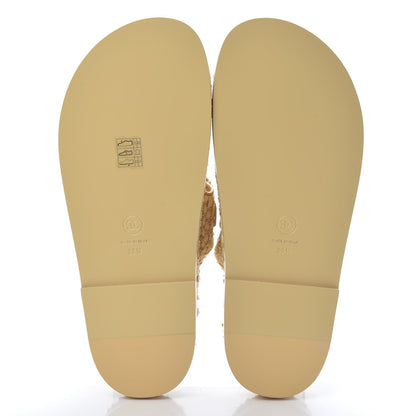 Chanel Braided Fabric Velcro Dad Sandals 39.5 Beige 5 of 12