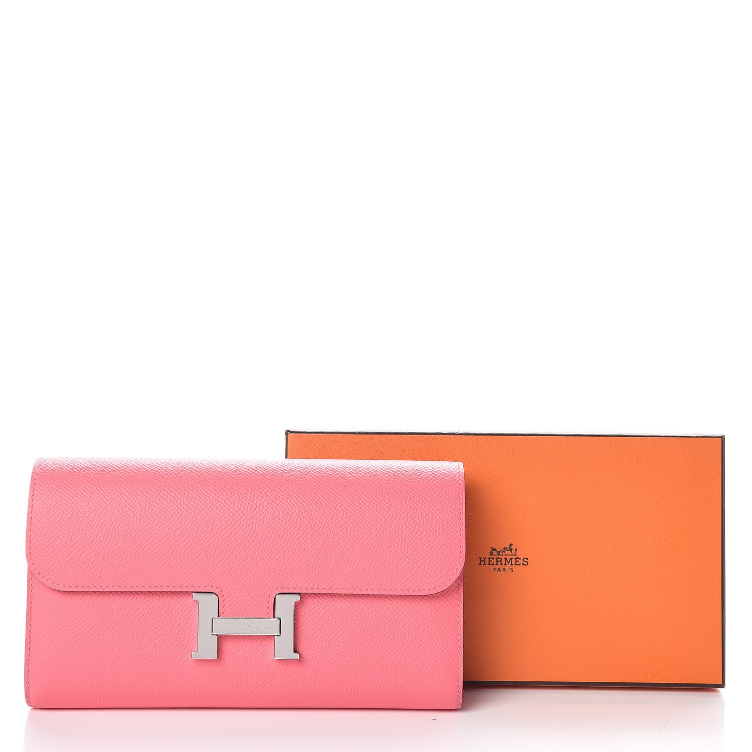 Hermes Epsom Constance Long Wallet Rose Azalee 11 of 11
