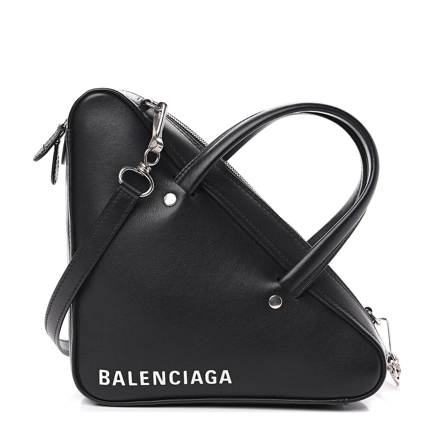 Calfskin XS Triangle Duffle Black