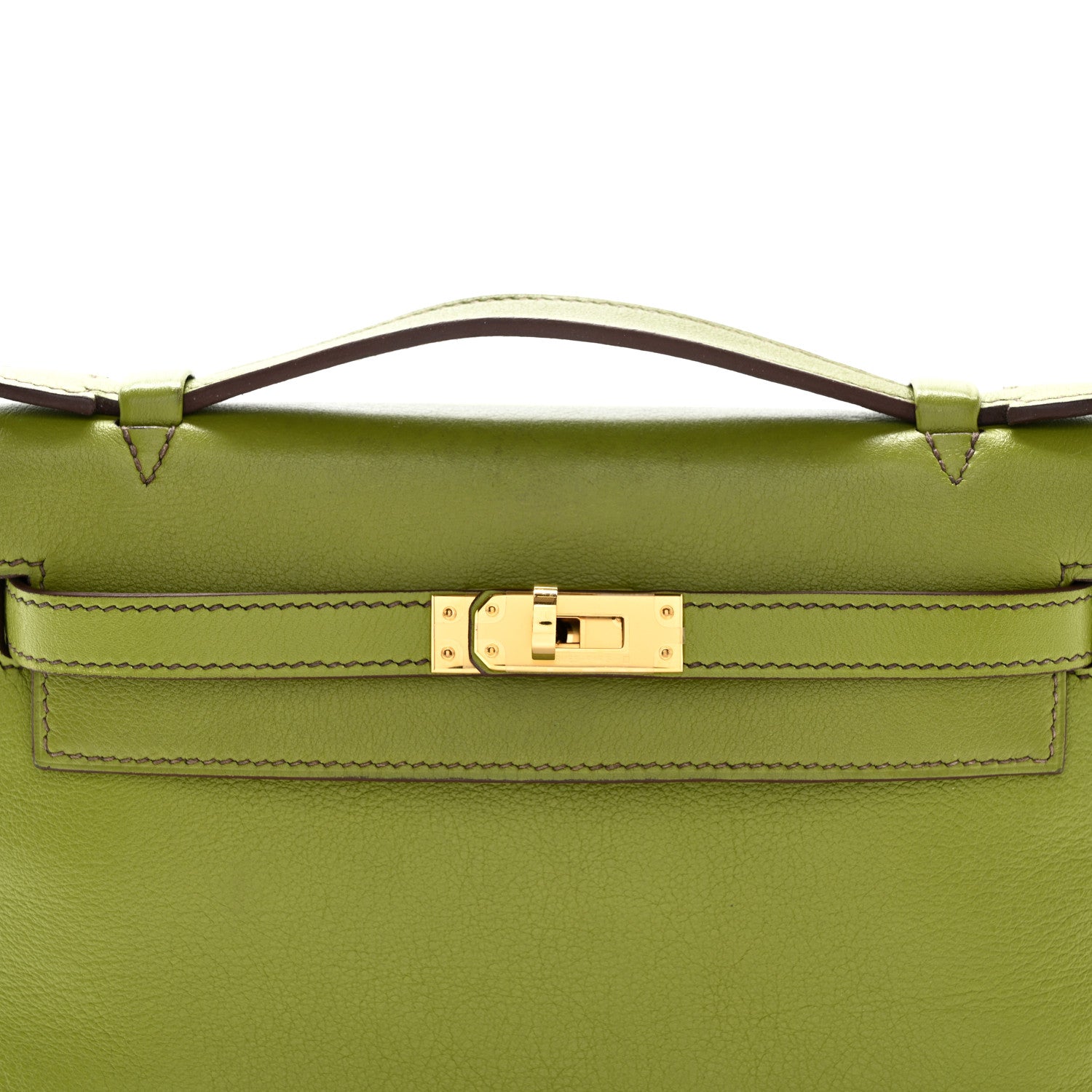 Hermes Swift Kelly Pochette Clutch Vert Anis 8 of 13