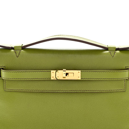 Hermes Swift Kelly Pochette Clutch Vert Anis 8 of 13