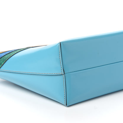 Gucci Calfskin Childrens Rainbow Tote Blue 6 of 10