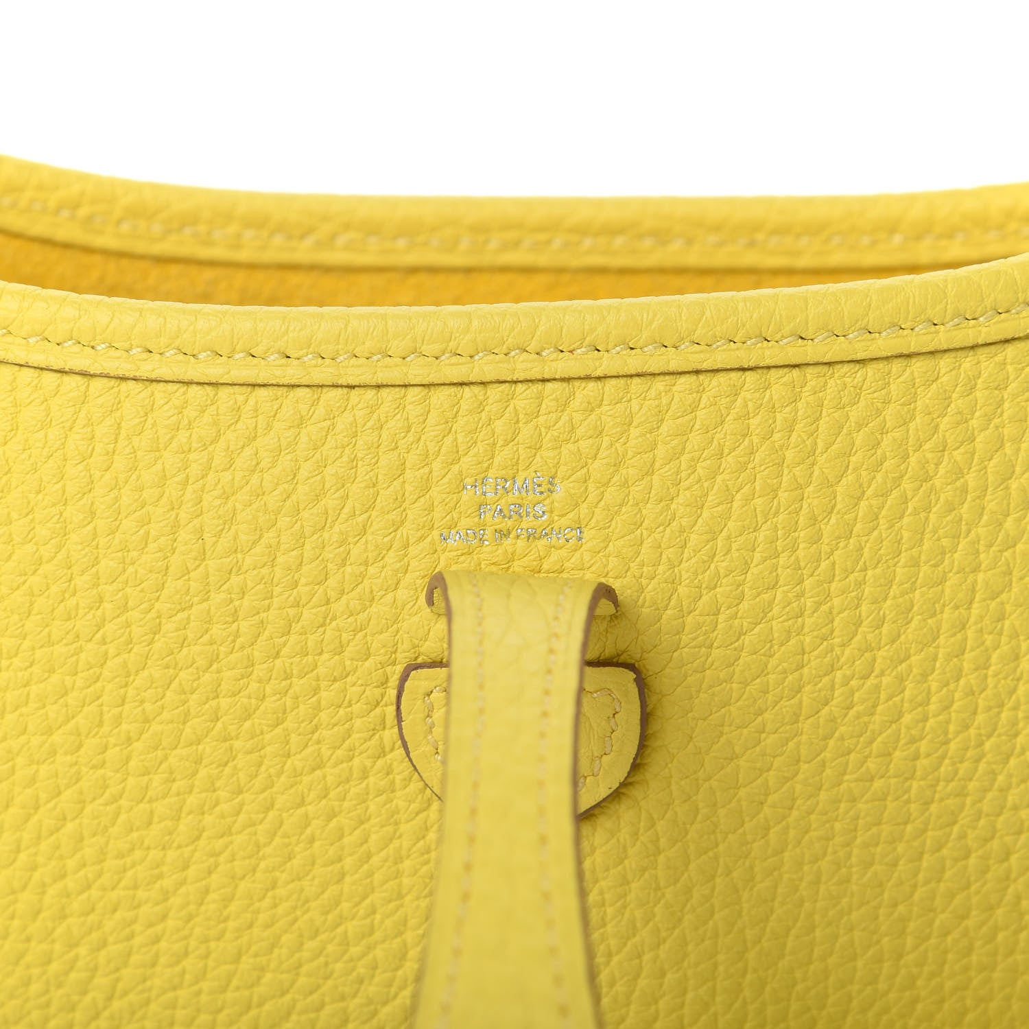 Hermes Taurillon Clemence Evelyne TPM Lime 8 of 10