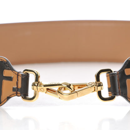 Fendi Calfskin FF 1974 Embossed Strap You Tobacco Black 6 of 6