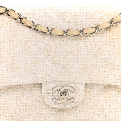 Chanel Tweed Medium Double Flap White 8 of 17