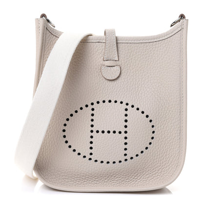 Hermes Taurillon Clemence Evelyne TPM Craie 1 of 4