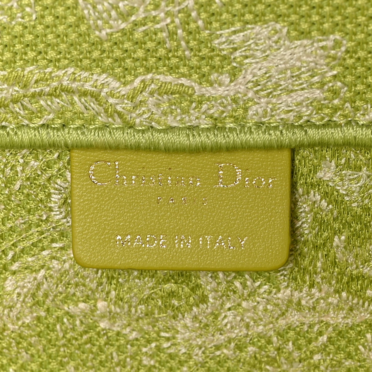 Christian Dior Canvas Embroidered Medium Dioriviera Toile De Jouy Book Tote D-Lite Green 7 of 12