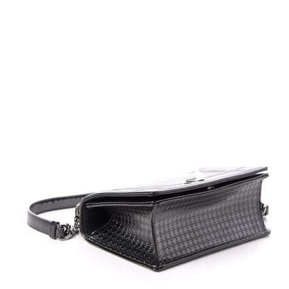 Christian Dior Metallic Patent Micro-Cannage Medium Diorama Flap Bag Onyx Black 4 of 10