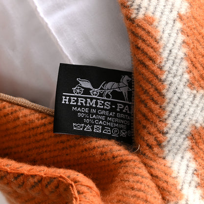 Hermes Wool Cashmere Avalon Pillow PM Ecru Potiron 3 of 3