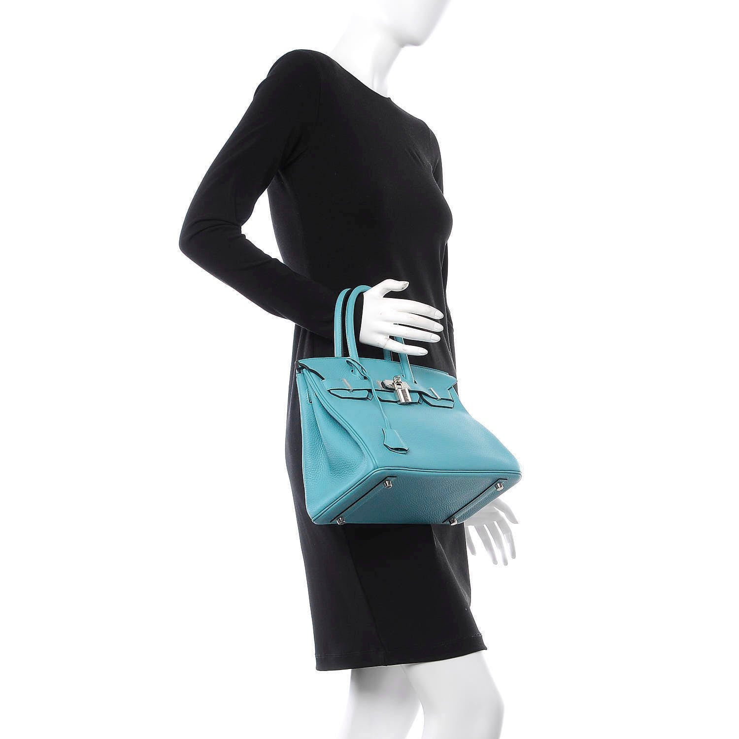 Hermes Taurillon Clemence Birkin 30 Bleu Saint Cyr 2 of 10