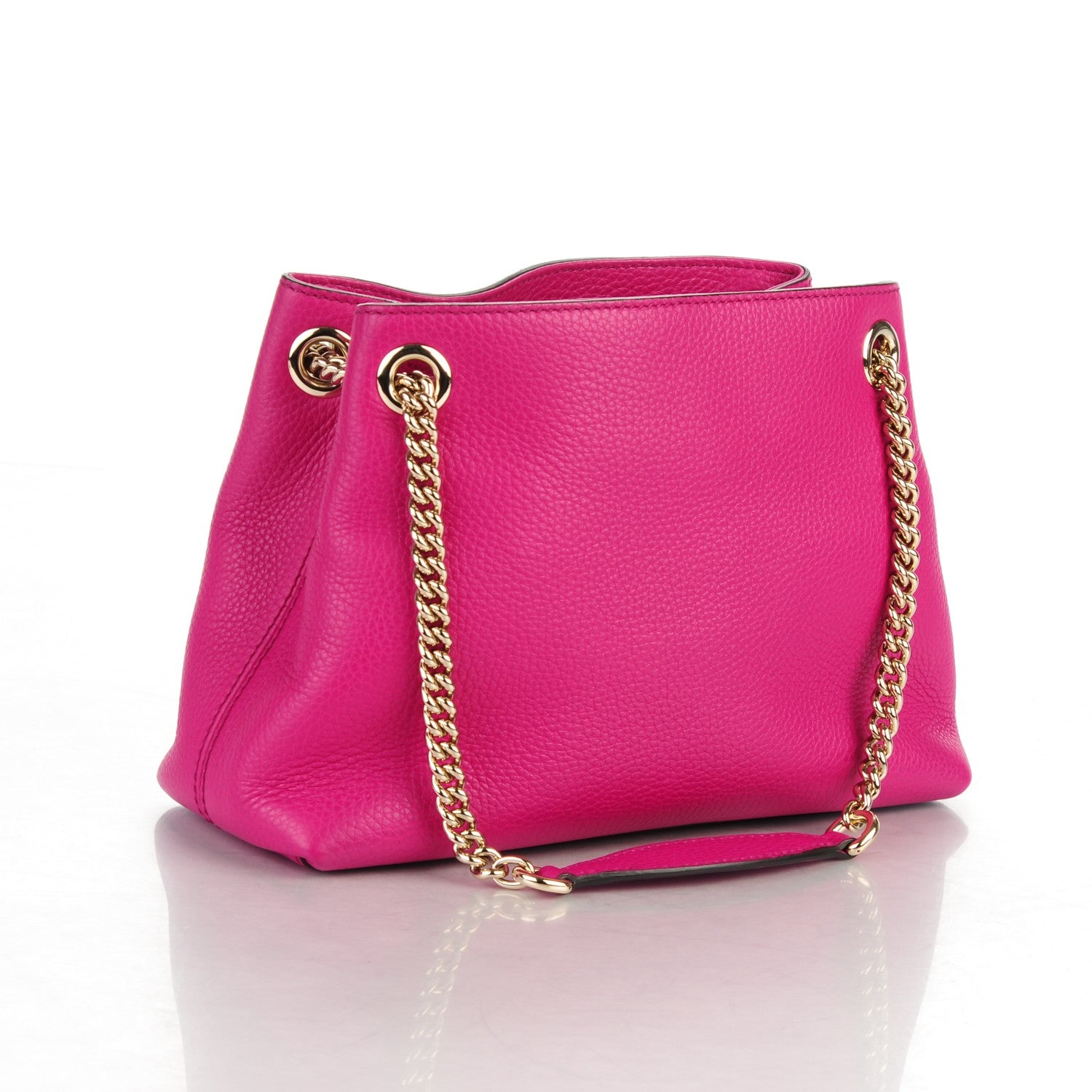 Gucci Cellarius Calfskin Small Soho Chain Shoulder Bag Bright Bouganville 3 of 7