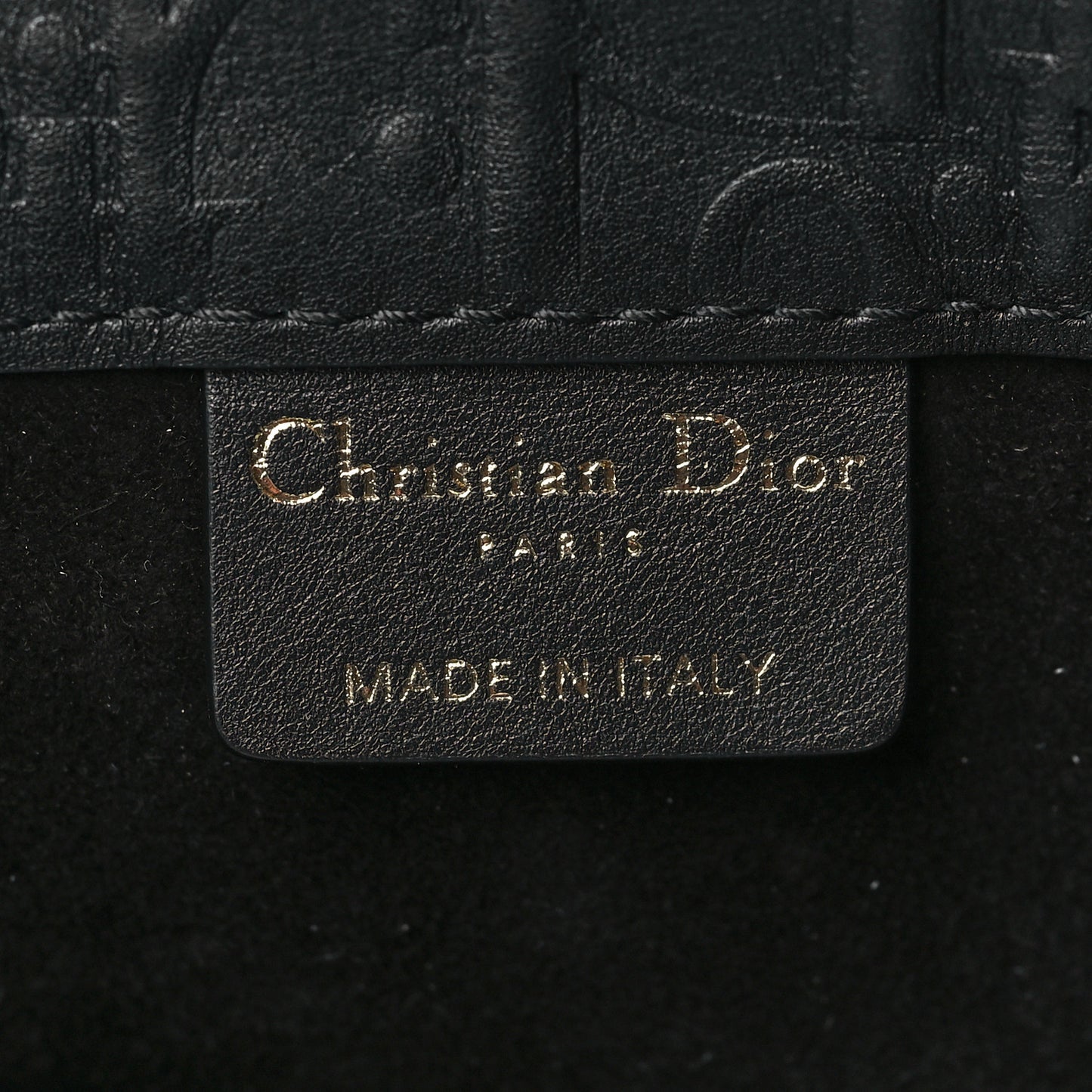 Oblique Calfskin Embossed Medium Book Tote Black