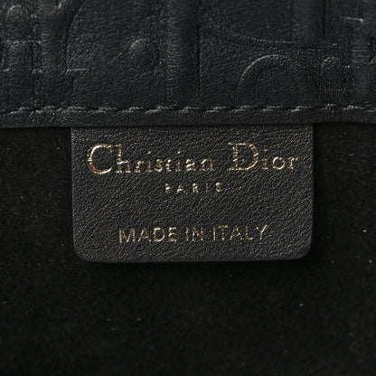 Christian Dior Oblique Calfskin Embossed Medium Book Tote Black 6 of 10