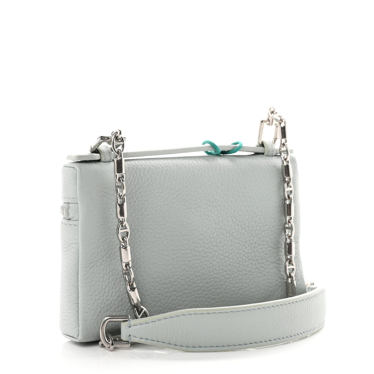Loro Piana Grained Calfskin Extra Pocket Mini Pouch Minty Breeze 3 of 11