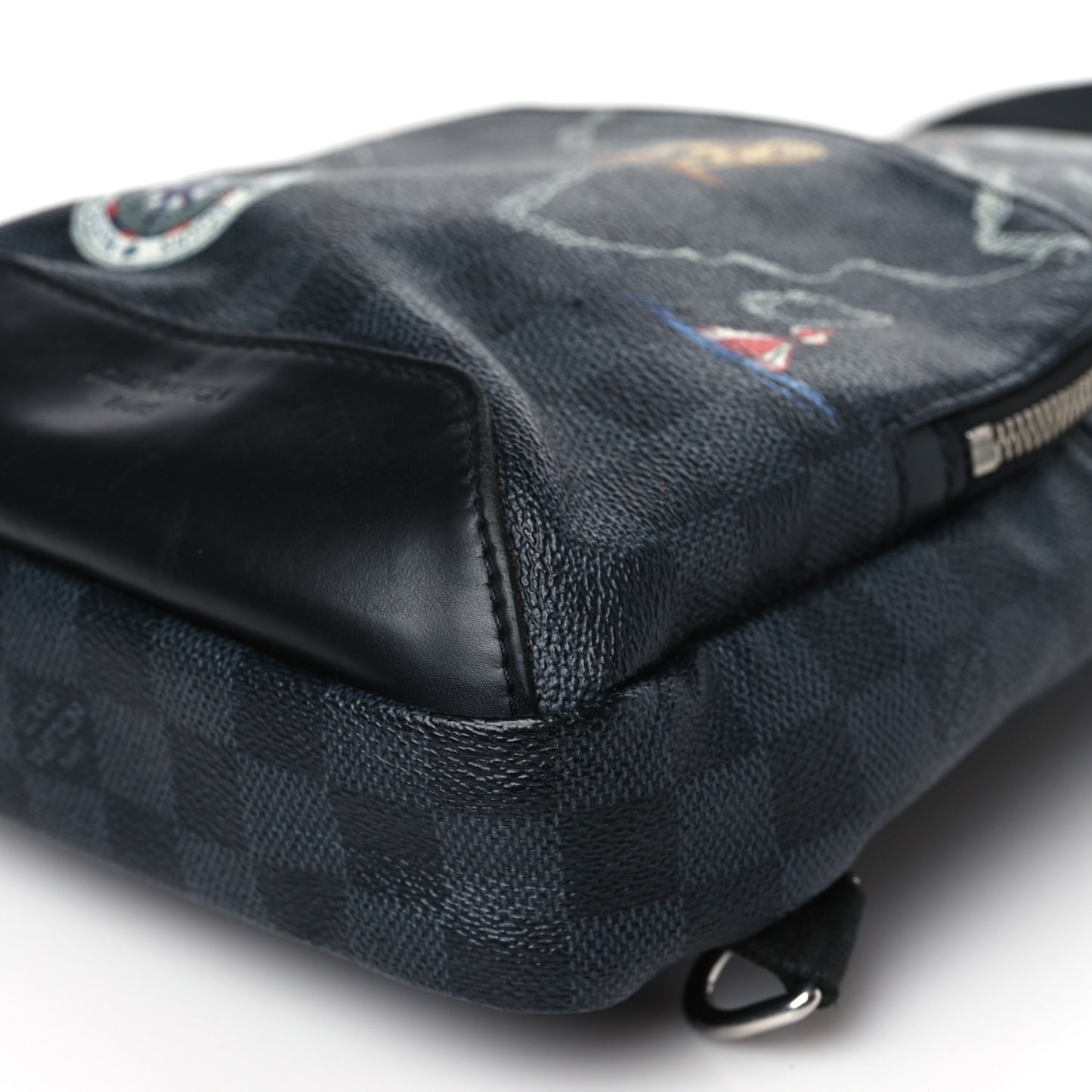 Damier Graphite World Map Avenue Sling Backpack