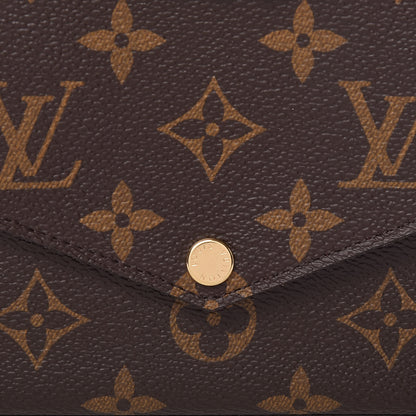 Louis Vuitton Monogram Pochette Felicie Chain Wallet Fuchsia 9 of 11