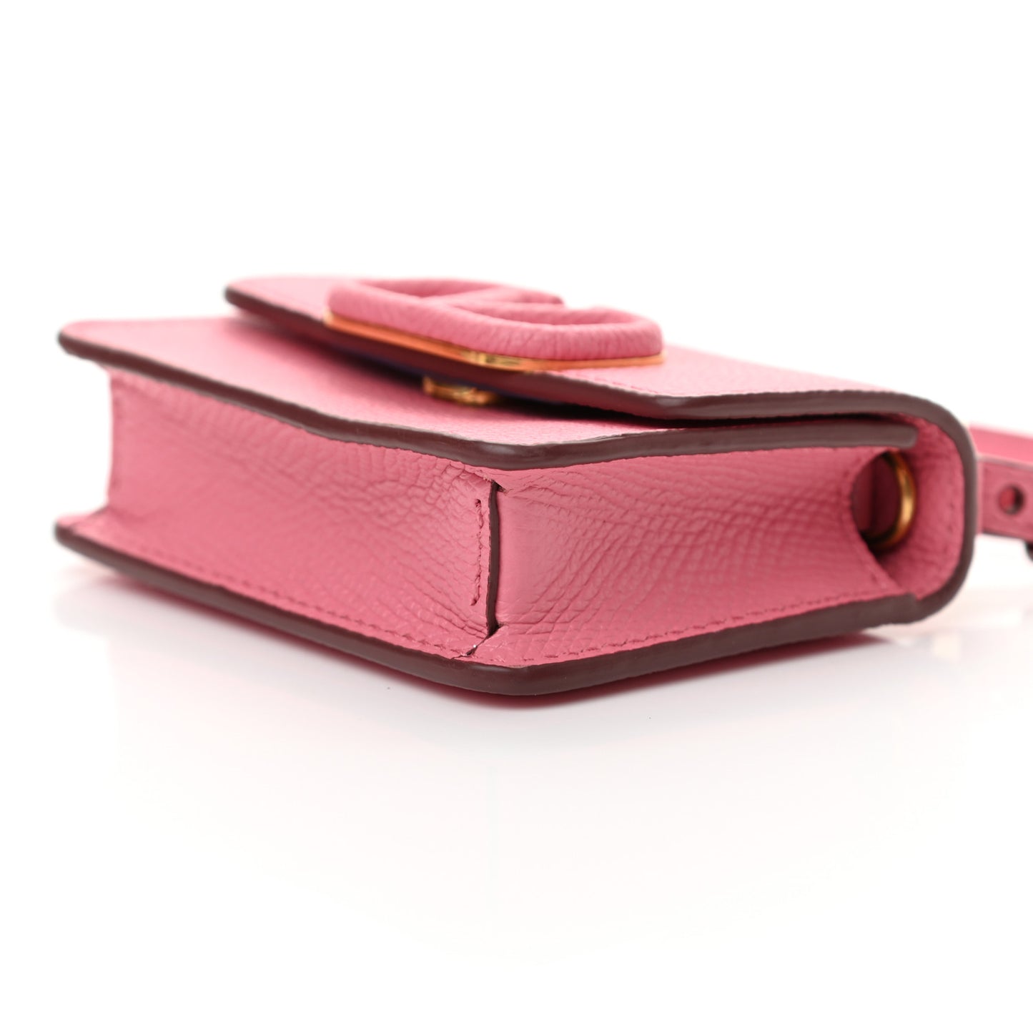 Grainy Calfskin Mini VSling Shoulder Bag Flamingo Pink