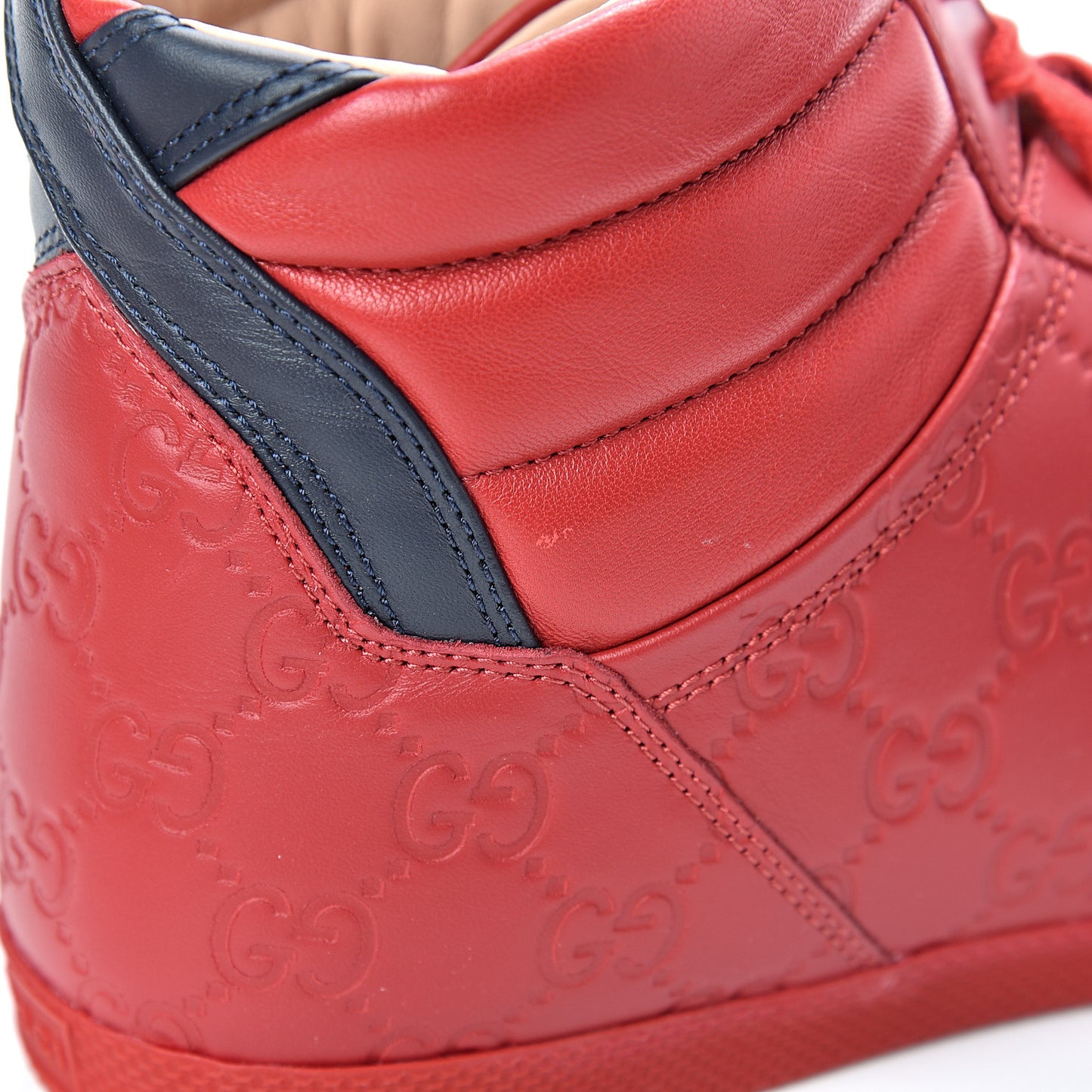 Guccissima Mens High Top Sneakers 9.5 Rosso