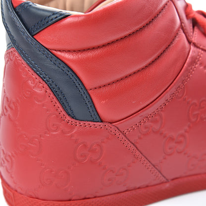 Gucci Guccissima Mens High Top Sneakers 9.5 Rosso 9 of 10