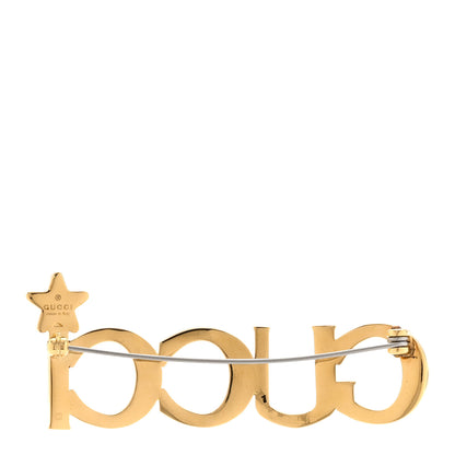Gucci Metal Crystal Gucci Brooch Gold 3 of 6