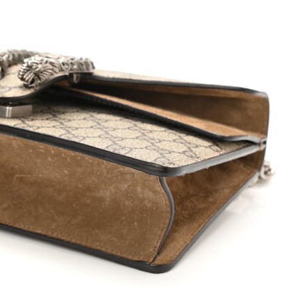 Gucci GG Supreme Monogram Suede Crystal Small Dionysus Shoulder Bag Beige Ebony Taupe 8 of 8