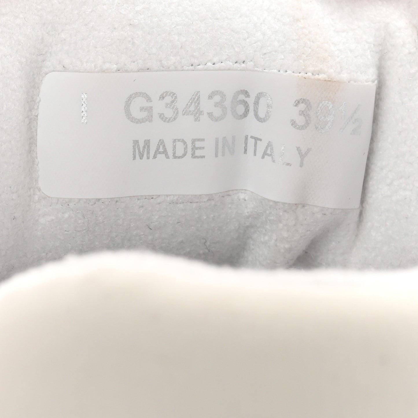 Suede Calfskin Fabric CC Sneakers 39.5 White