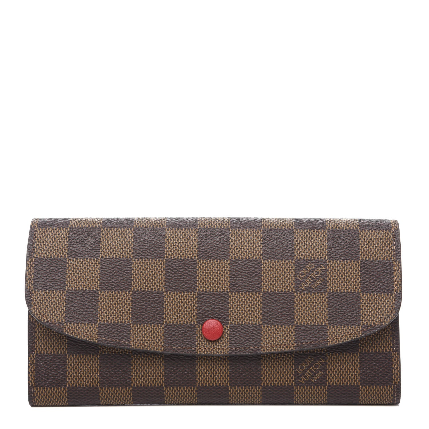 Louis Vuitton Damier Ebene Emilie Wallet Red 1 of 5