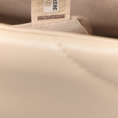 Chanel Lambskin Quilted Maxi Chanel 19 Flap Light Beige 7 of 12
