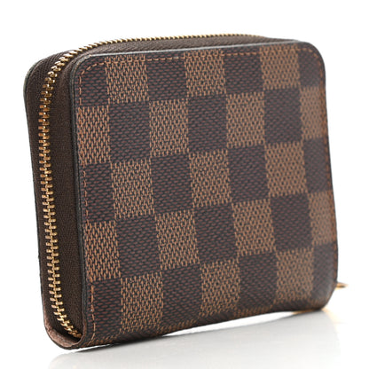 Louis Vuitton Damier Ebene Zippy Coin Purse Rose Ballerine 3 of 8