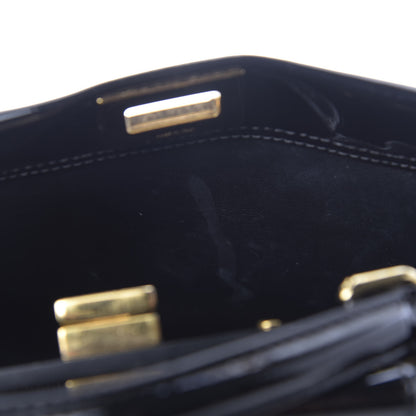 Fendi Vitello Vernice Mou Mini Peekaboo Iconic Satchel Black 8 of 10