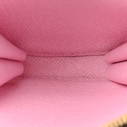 Louis Vuitton Monogram 2021 Christmas Animation Japanese Garden Round Coin Purse Wisteria Pink 5 of 7