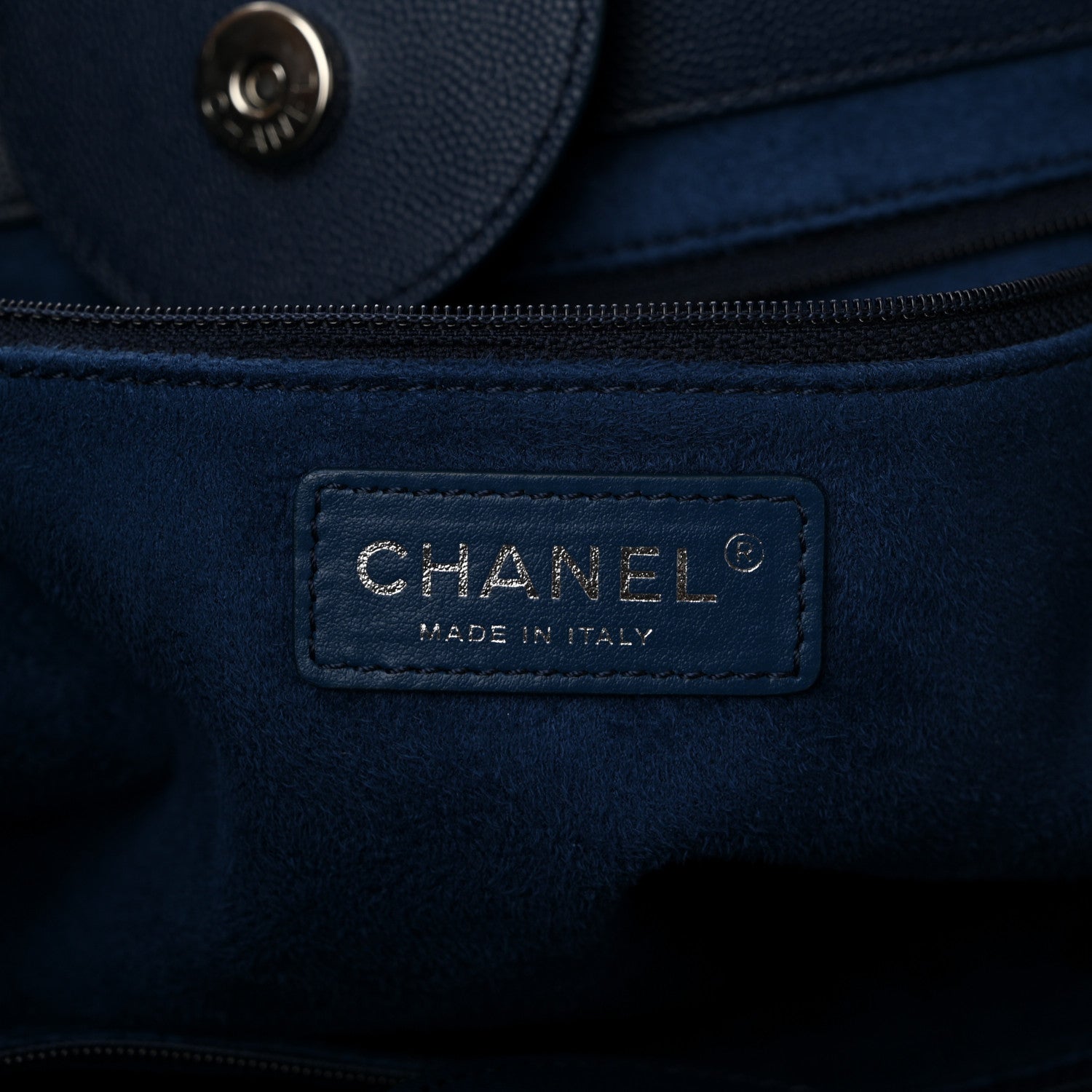 Chanel Caviar Medium Studded Deauville Tote Navy 6 of 10