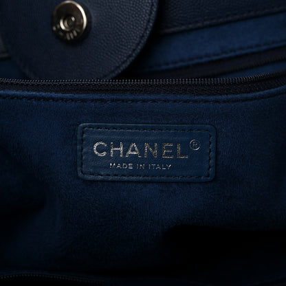 Chanel Caviar Medium Studded Deauville Tote Navy 6 of 10