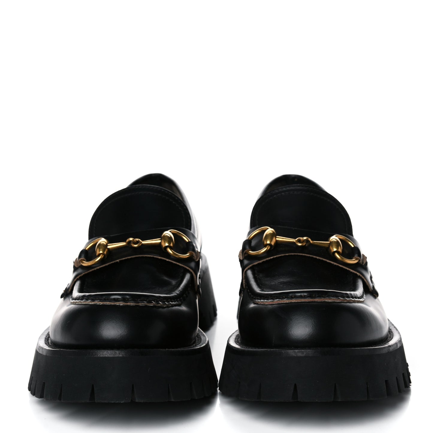 Cordovan Lux Womens Harald Horsebit 25mm Platform Loafers 38 Black