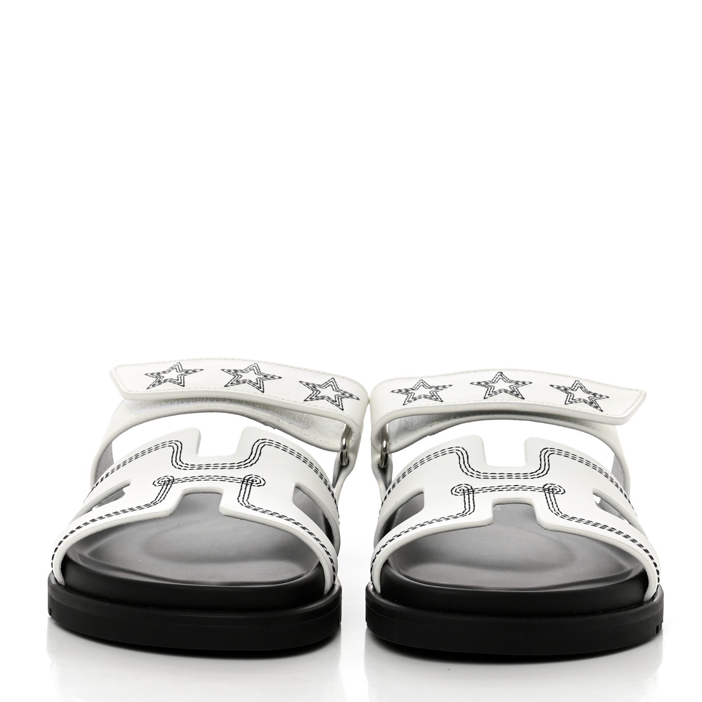 Calfskin Stars Womens Chypre Sandals 35 White