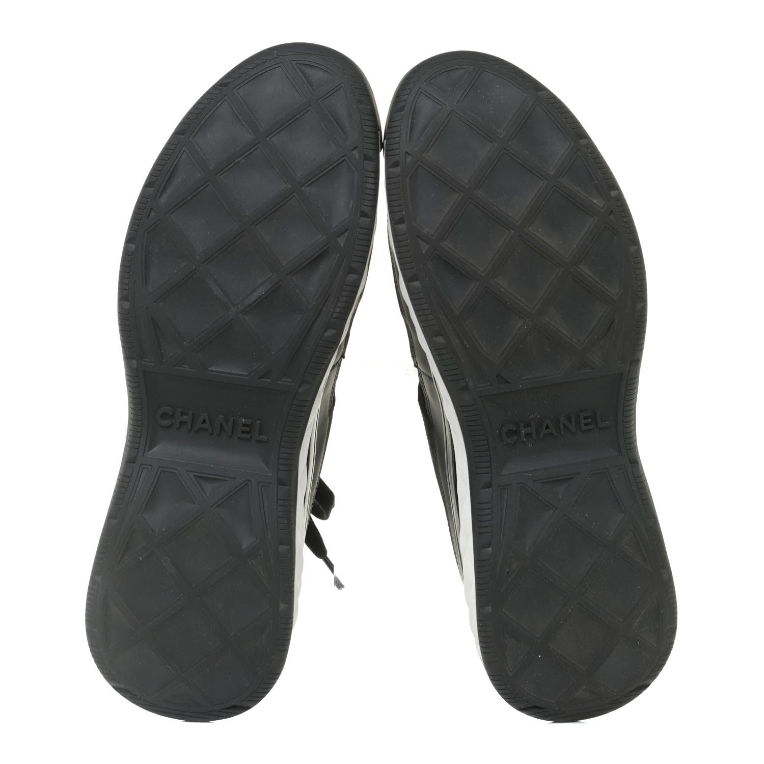 Chanel Velvet Calfskin Mixed Fibers CC Sneakers 41 Black 6 of 8