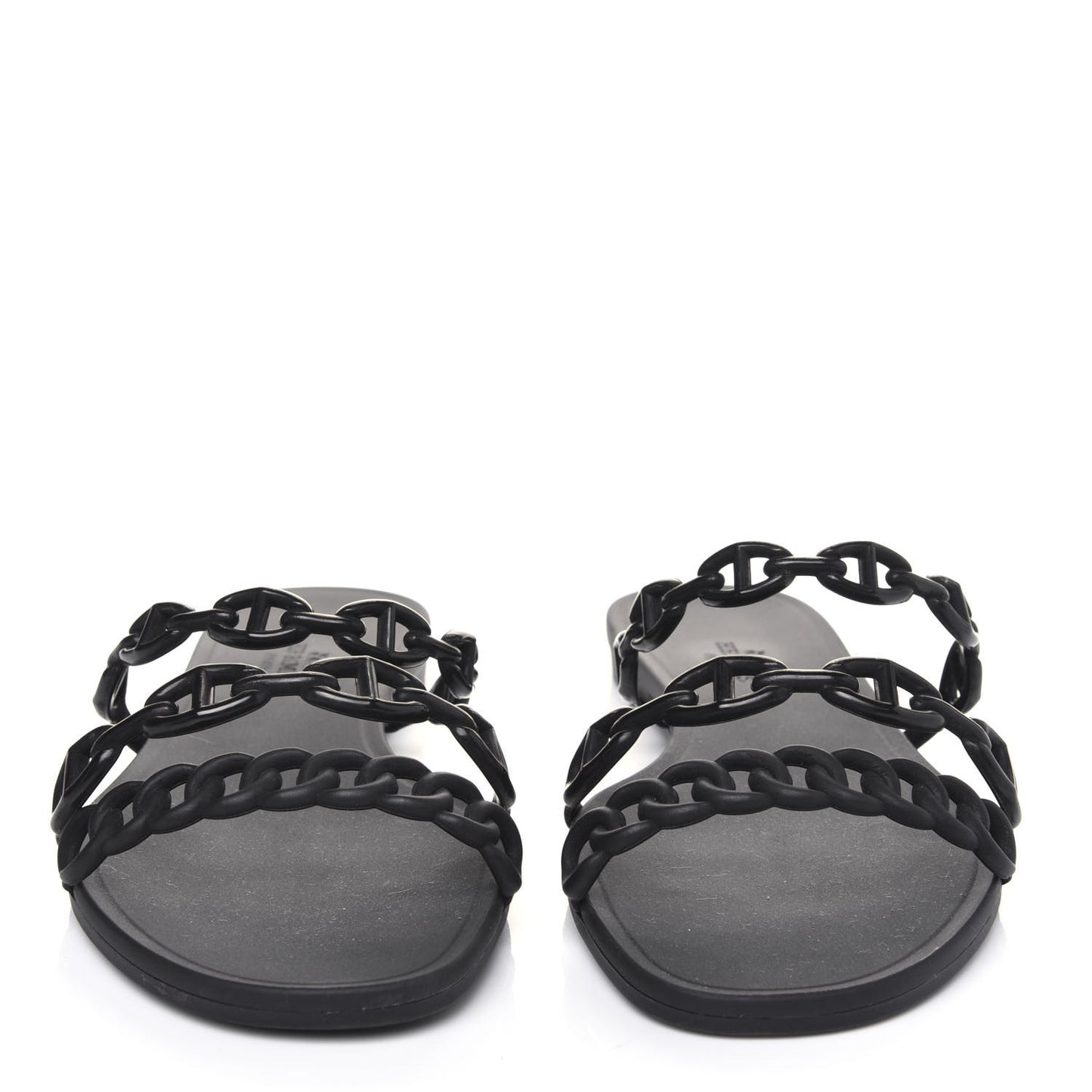 Rubber Chaine d'Ancre Rivage Sandals 37 Black