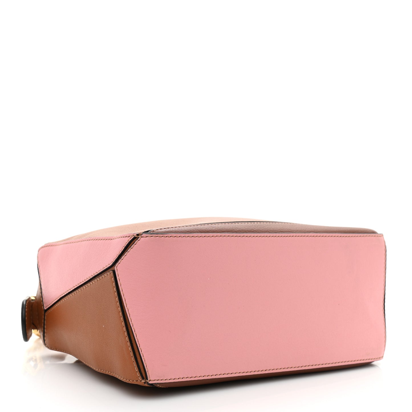 Calfskin Small Puzzle Bag Tan Medium Pink
