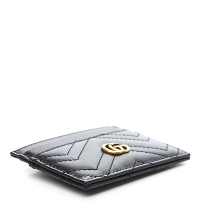 Gucci Calfskin Matelasse GG Marmont Card Holder Black 4 of 7
