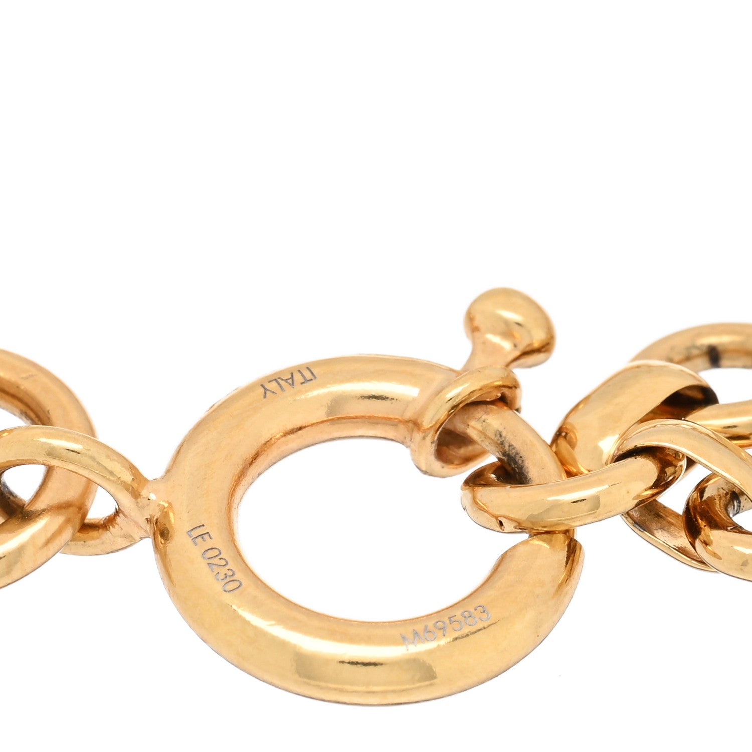 Louis Vuitton Metal Large Crazy In Lock Bracelet Gold 3 of 3