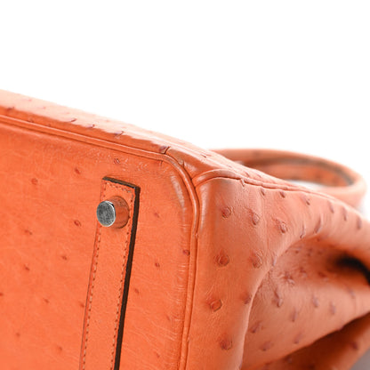 Hermes Ostrich Birkin 30 Orange 35 of 41