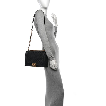 Chanel Caviar Quilted New Medium Boy Flap Black 2 of 13